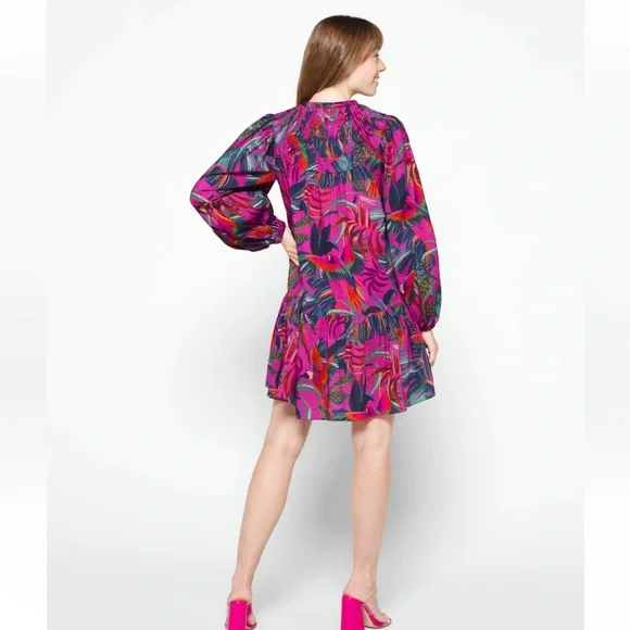 Farm Rio Rainbow Macaws Mini Dress - Picture 3 of 13